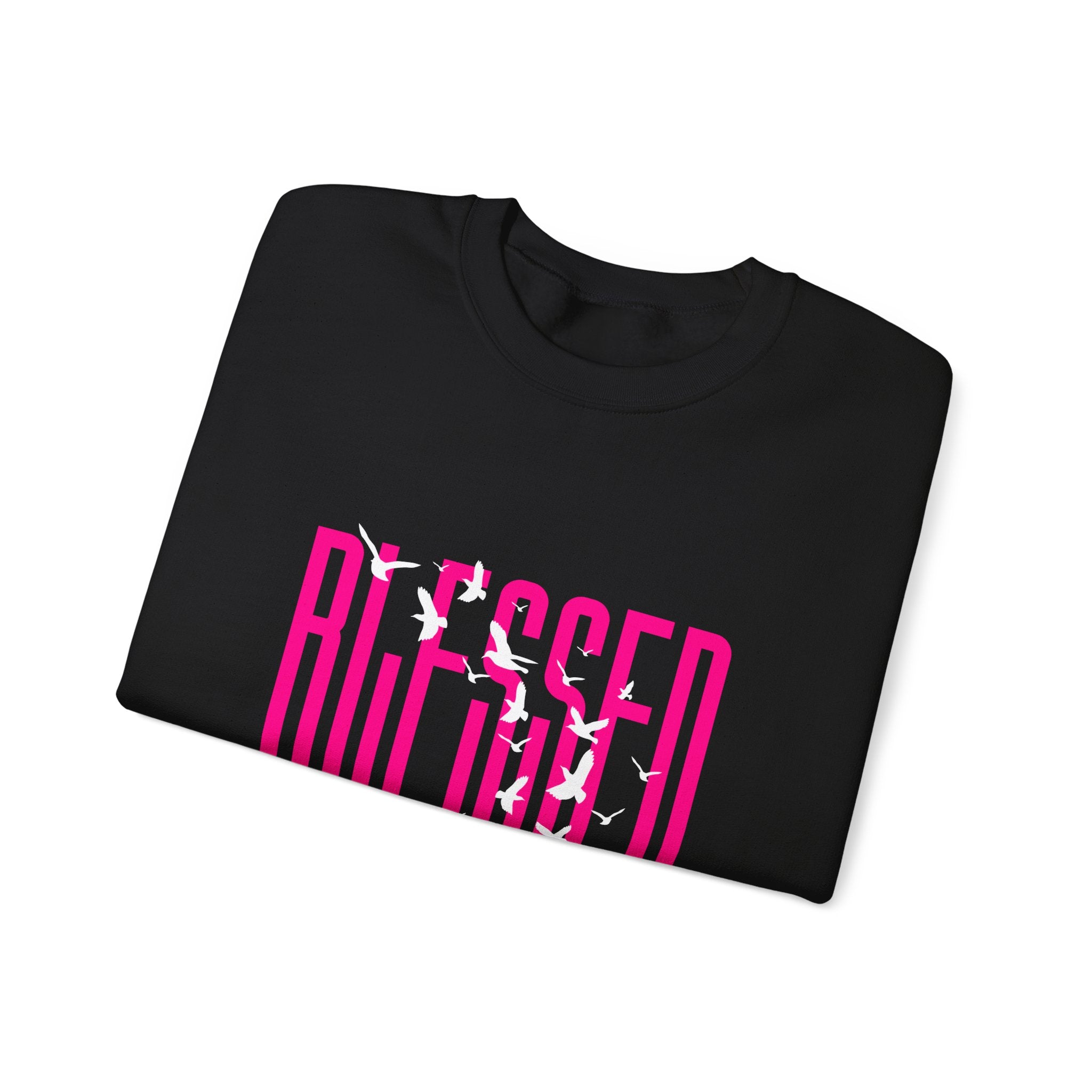 Blessed Crewneck Sweatshirt — Pink Gothic Design