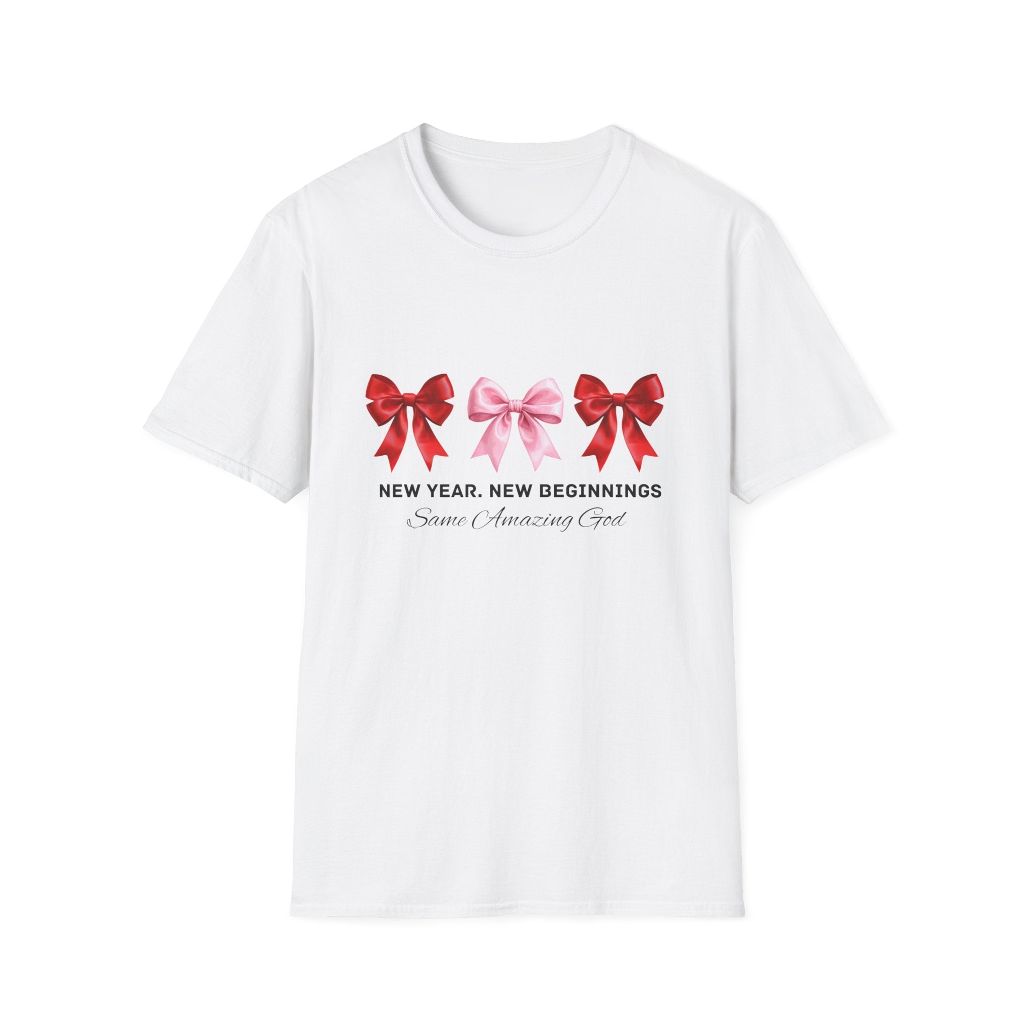T-Shirt — New Year New Beginnings Bow Graphic Tee